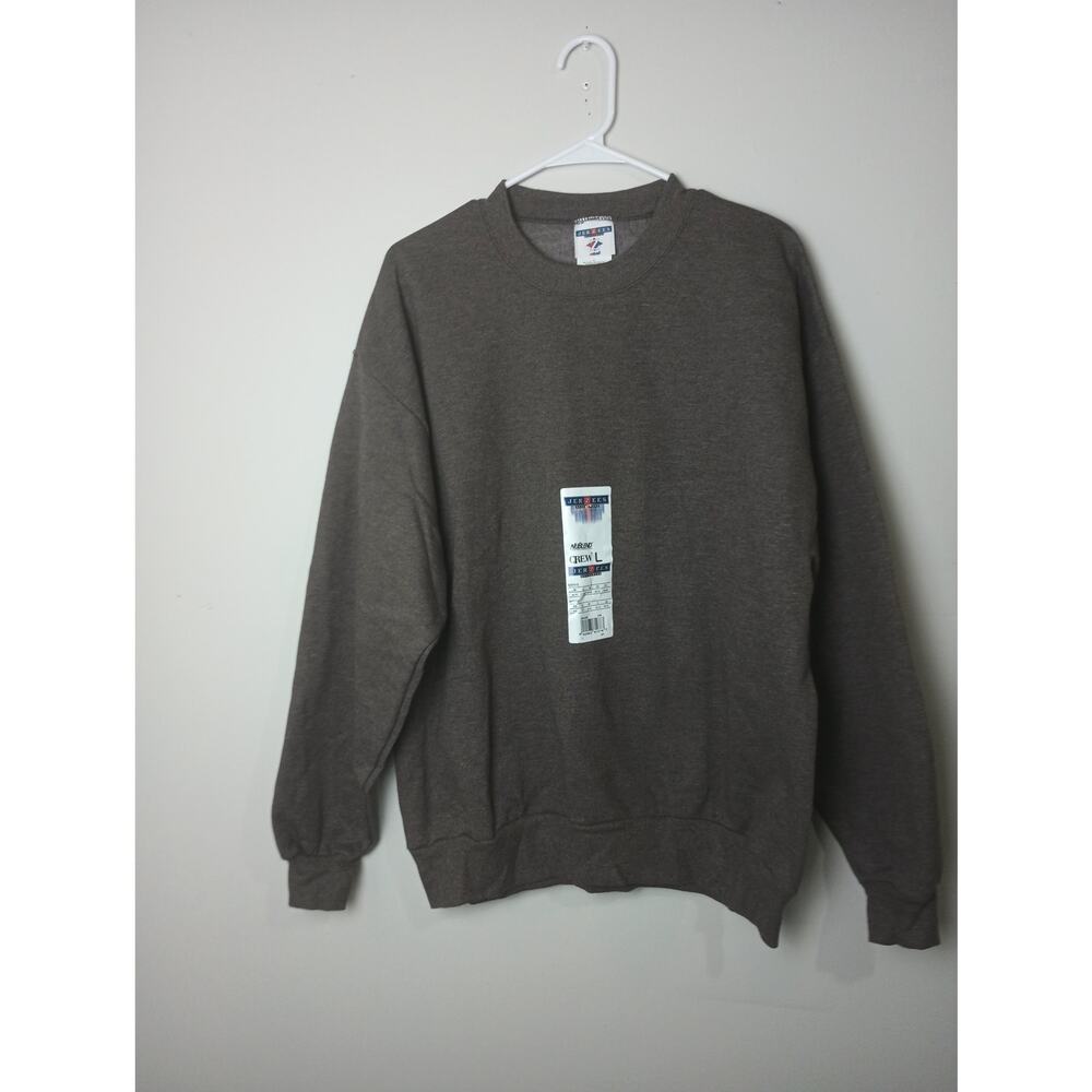 Vtg Jerzees Pull Over Crew Neck Blank Men's‎ Large 90s NWT